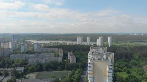 Soccer Field Cityscape