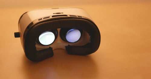 Close Up of Virtual Reality Headset on Table