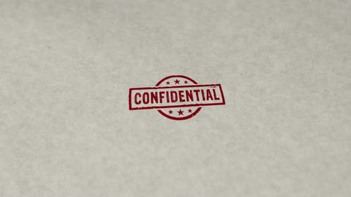 Confidential stamp and stamping loop