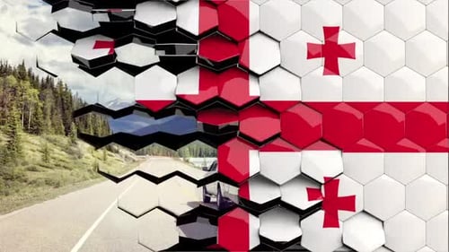 Geometric Hexagon Tile Reveal Transition