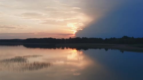 Sunset Over The Lake