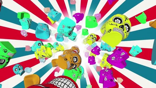 Halloween Skull Candy 05 4k