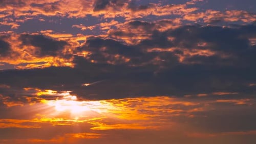 Beautiful Golden Hour Sky with Rolling Clouds