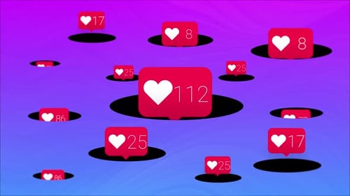 Animated Social Media Hearts Like Counter
