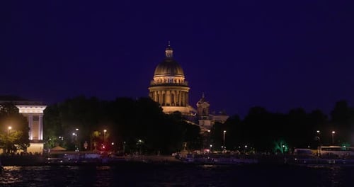 Nacht-Zeitraffer-Blick auf St.