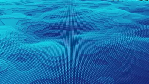 Digital Pixelated Terrain Structure Map 3