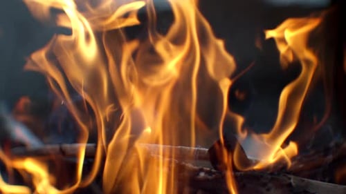 Hot As Inferno Flame Concept, Abstract Beautiful Fire Texture with Flakes of Spark
