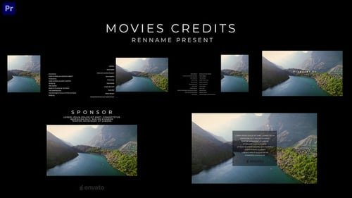 Professional Cinematic Film Credits with Scrolling Text