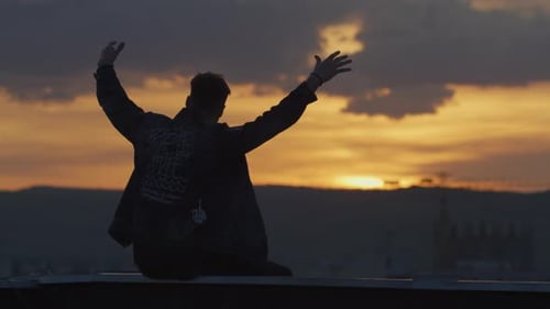 Man enjoying the sunset