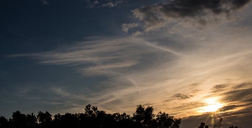 Beautiful Clouds Flowing Smoothly Across Vibrant Sky