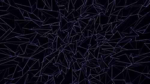 Abstract Geometric Lines Wireframe Animation Loop