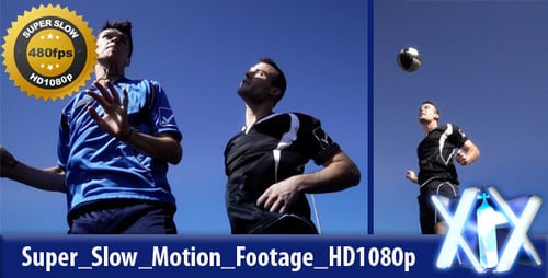 Athlete Hitting Soccer Ball with Head in Slow Motion