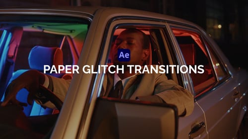 Dynamic Glitch Paper Rip Transition Effects