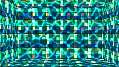 Glowing Disco Light Wall and Floor Pattern Background