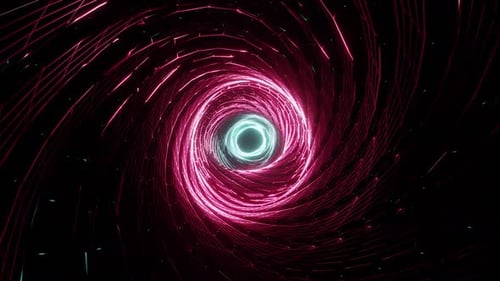 Space Cyberpunk Tunnel Vj Loop Background HD