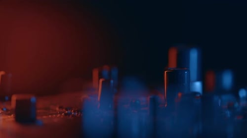 Integrierte Platine mit Prozessor Nahaufnahme