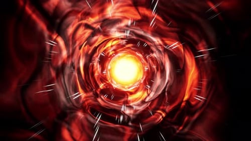 Abstract Red Force Tunnel Effect 4K 02