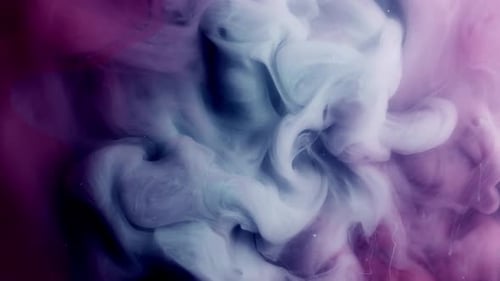 Swirling Ethereal Plumes of Blue and Pink