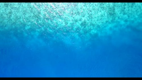 Aerial drone landscape of beautiful sea view beach adventure by transparent lagoon with white sand b