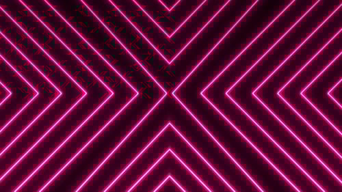 Animated Glowing Pink Neon Lines Geometric Pattern Loop