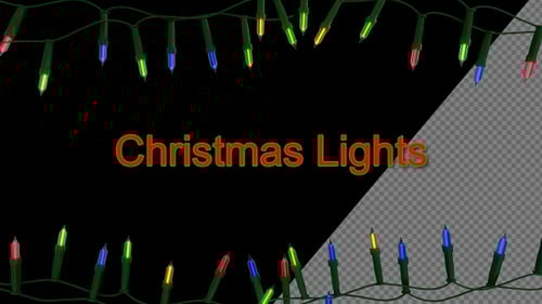 Colorful Blinking Christmas String Lights Frame Animation