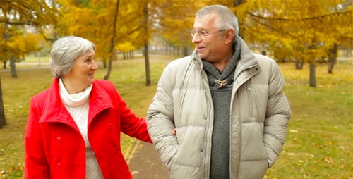 Seniors On A Walk