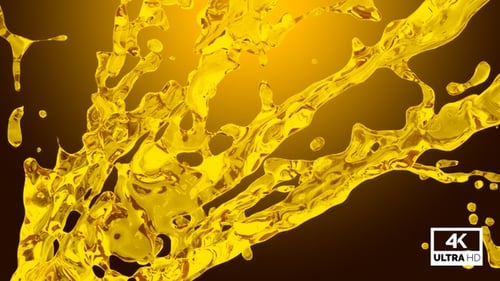 Fluid Yellow Liquid Splash Transition Animation