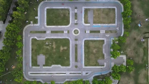 Aerial View of Children's Urban Road System