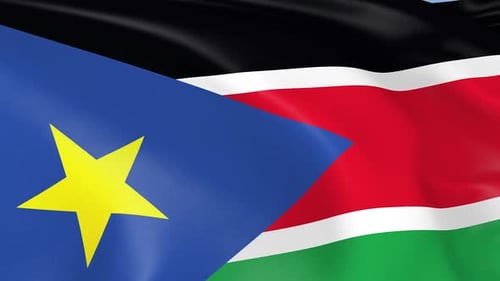 Waving Flag of South Sudan