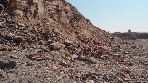 Quarry Landscape with Boulders and Rocks