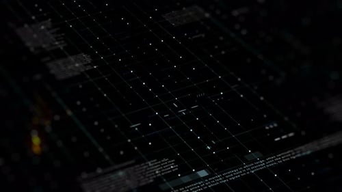 Futuristic Digital Financial Data Grid Background Animation