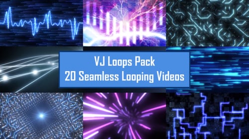 Shocking Electric Backgrounds VJ Loop Pack - 20 Loops