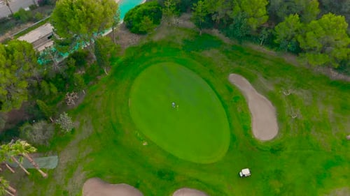 Aerial View. Beautiful View of Golf Course Looking Down