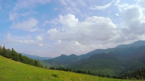 Mountain Landscape with Clouds