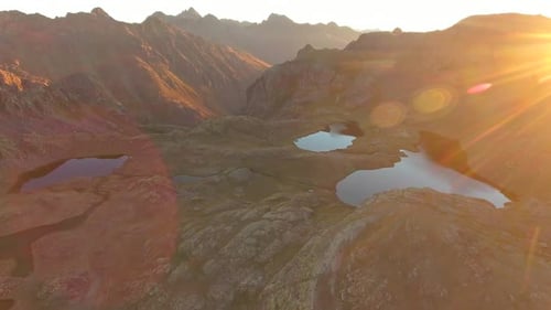 Sunrise Lights on the Mountain Lakes