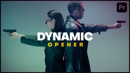 Dynamic Glitch Tech Slideshow Intro with Kinetic Titles