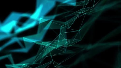 Blauer Fokus Poly-Hintergrund Loop Full HD