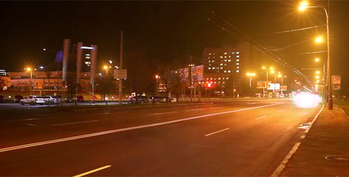 Timelapse Traffic Of The City At Night 2
