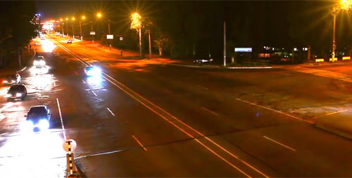 Timelapse Traffic Of The City At Night 3