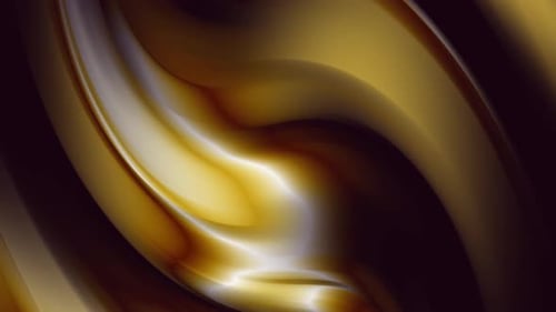 Abstract Flowing Liquid Gold Background Animation