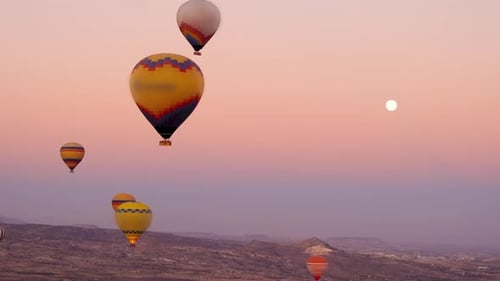Colorful Hot Air Balloons at Sunrise in Cappadocia
