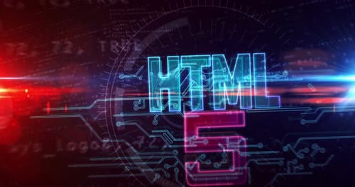 HTML5 symbol abstract loopable tunnel animation