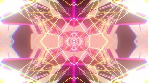 4k Neon Cyber Tunnel