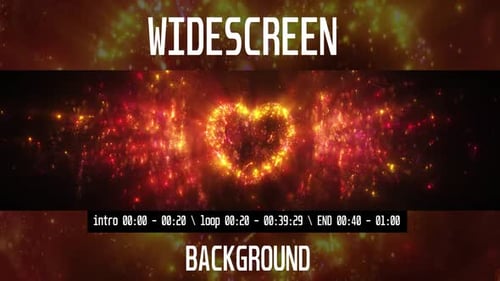 Sparkling Golden Heart Particle Reveal Animation