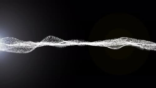 Abstract White Wave Particles Seamless Loop