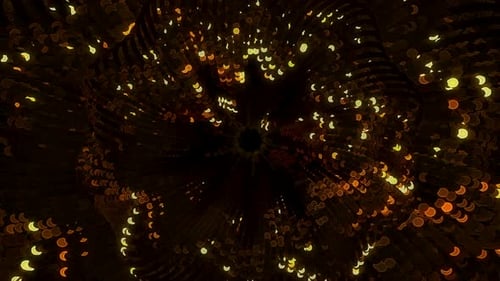 Abstract Golden Particle Vortex Seamless Loop Background