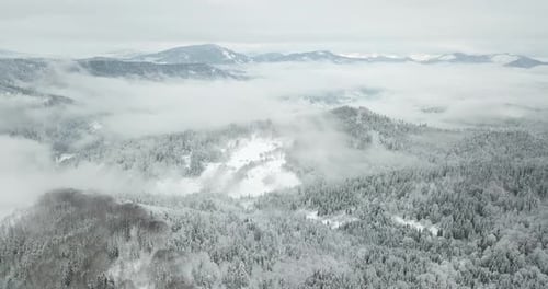 From Great Heigh Fairytale Mountain Landscape Snow Covered Alpine Sharp Peaks