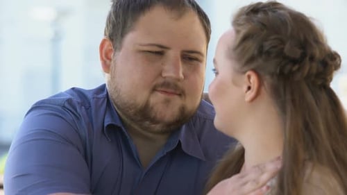 Affectionate Couple Kissing in the City