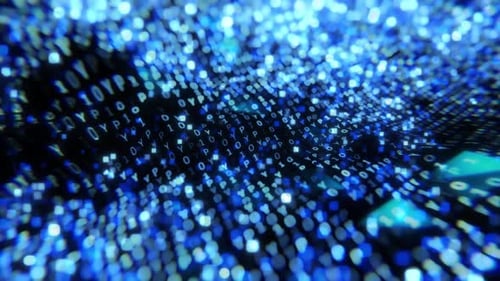 Futuristic Digital Data Stream Abstract Motion Background