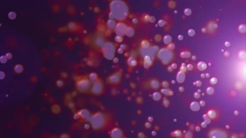Abstract Glowing Bubbles And Shimmering Particles Background